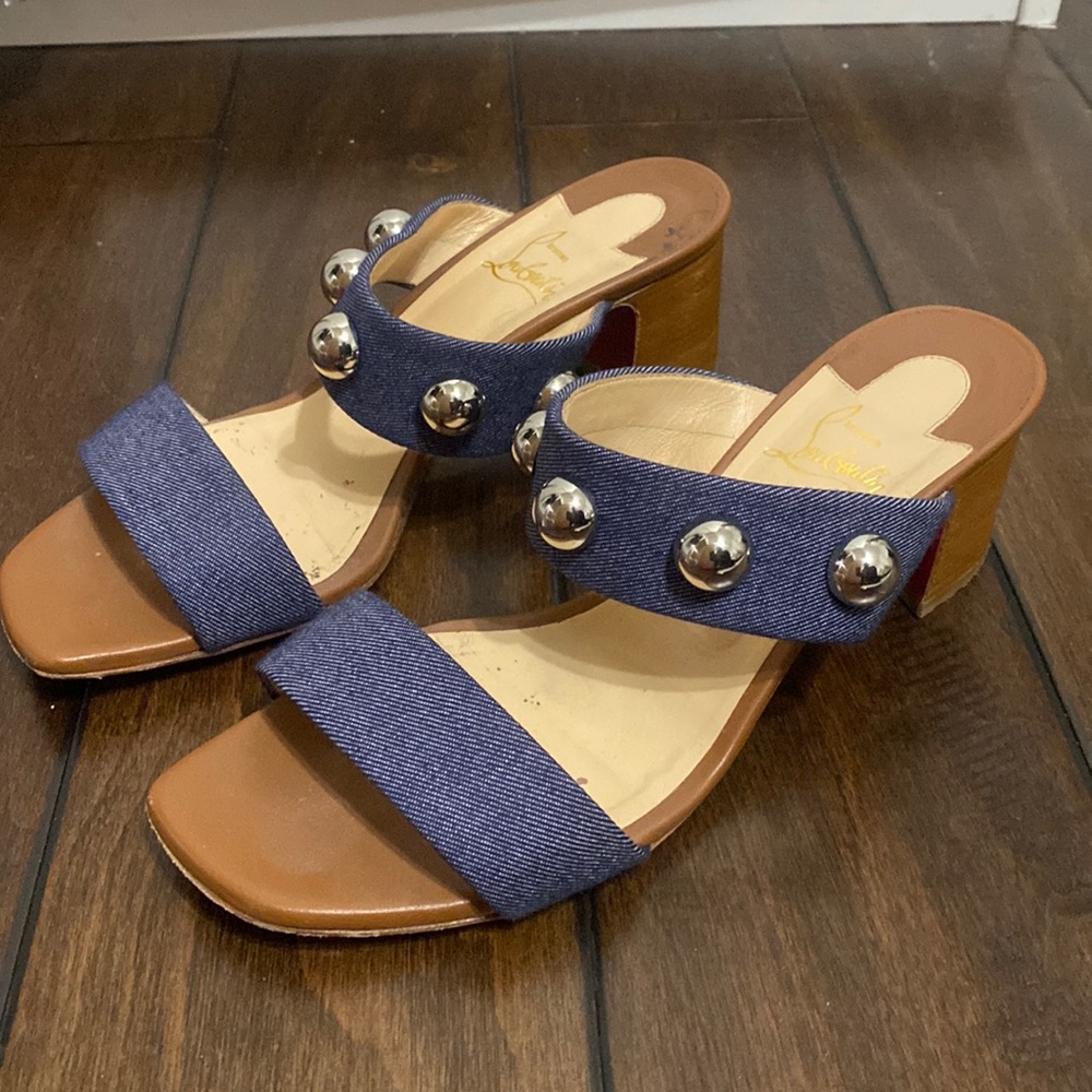 Christian Louboutin denim sandals EU 39.5
